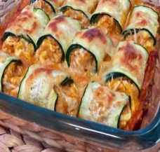 Receta de canelones de calabacín y melva